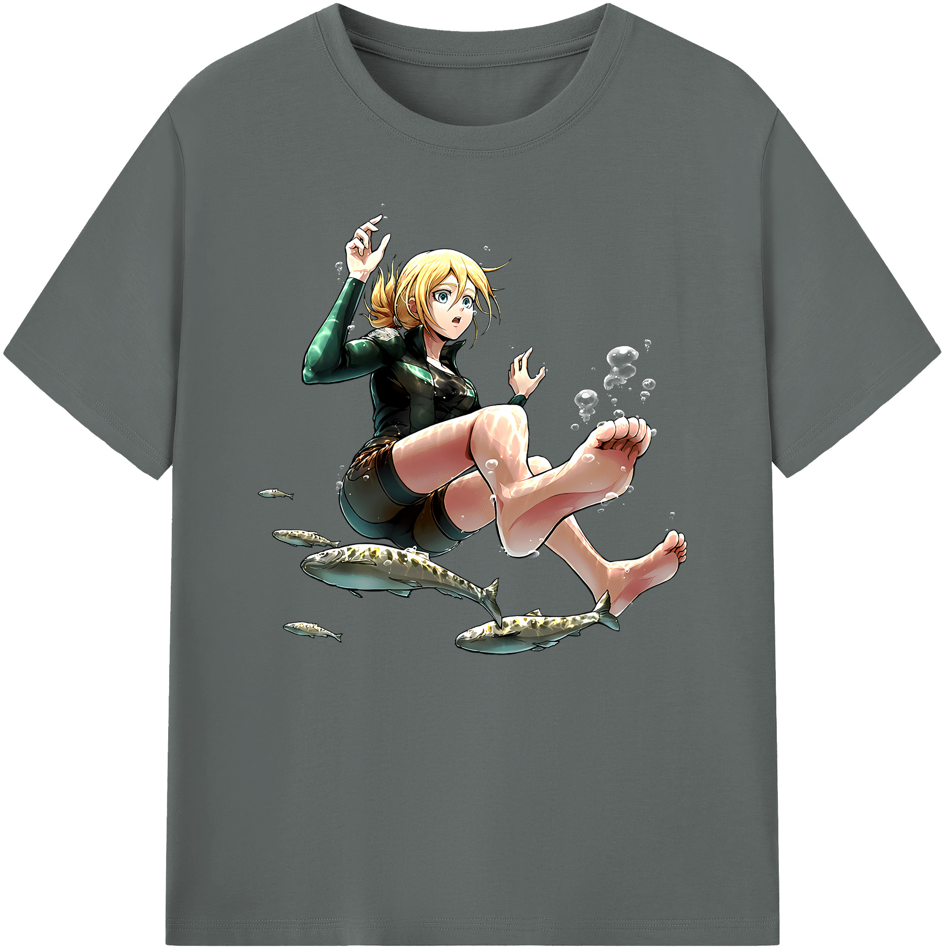（画像用） 進撃の巨人 クリスタ·レンズ Attack on Titan Christa Lenz 綿100％ メンズ半袖Tシャツ｜肌触りやわらか＆通気性
